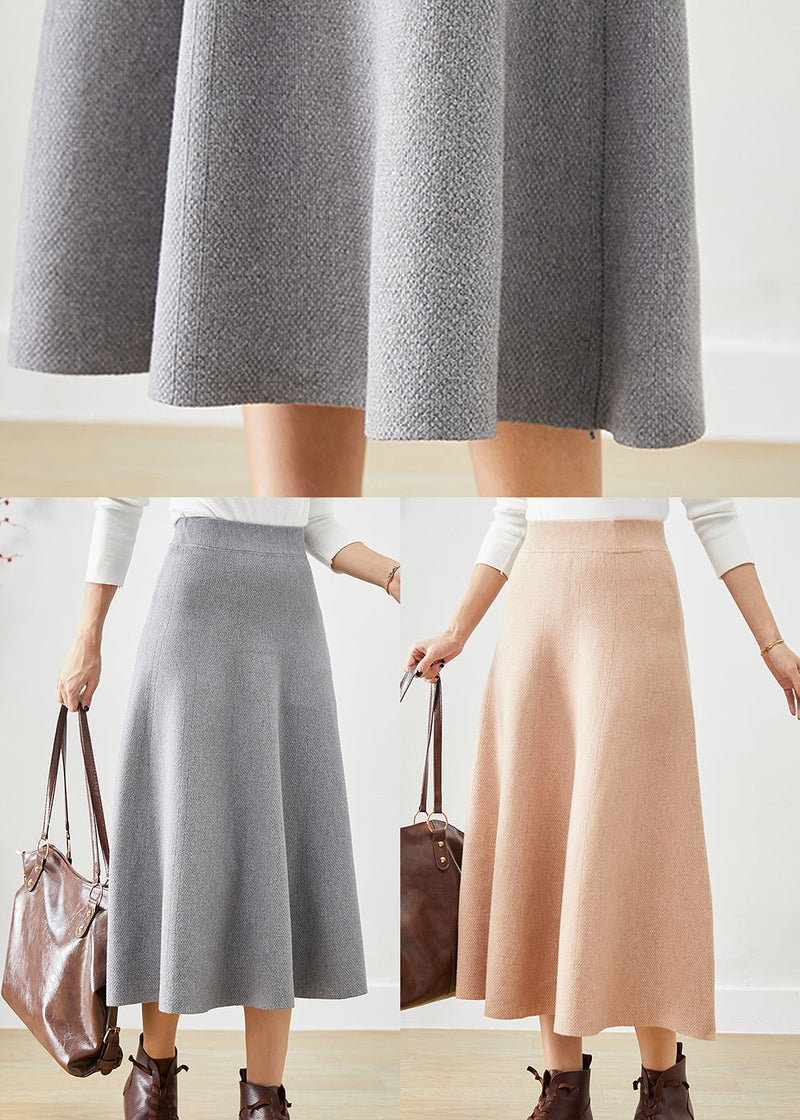 Pink Cotton a Line Skirt High Waist Exra Large Hem Fall
