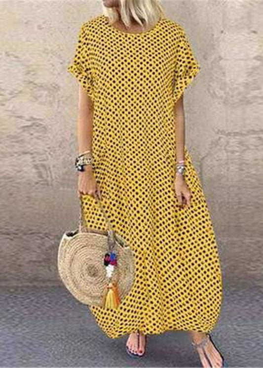 Summer Polka Dot Print Short Sleeve Dress