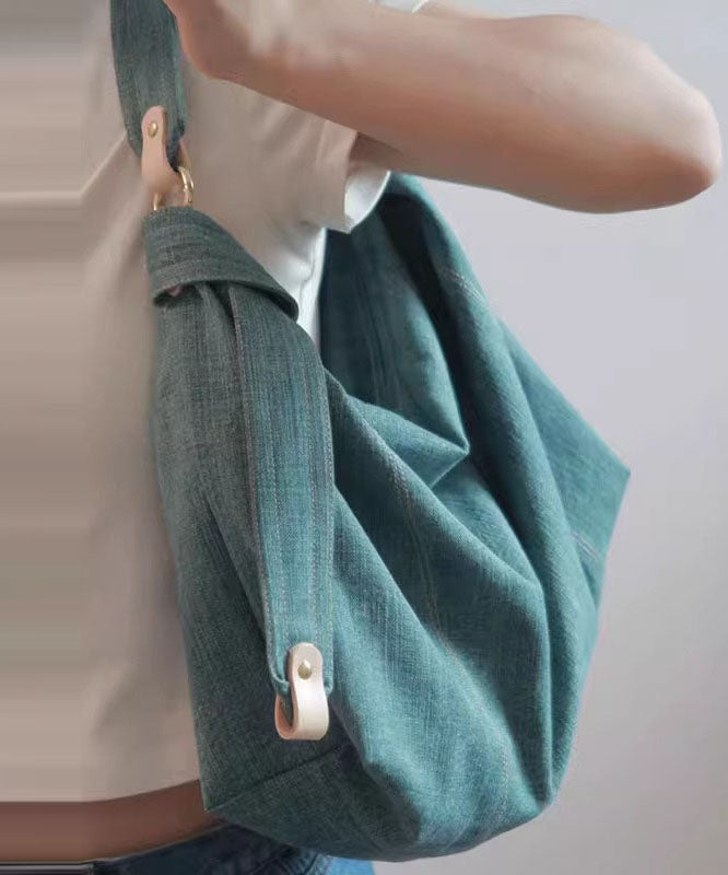 Denim Blue Durable Cotton Messenger Bag