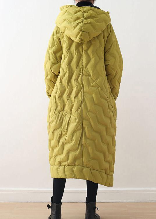 Yellow Coat Hooded Parka Overcoat-limited Stock