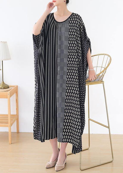 New Lace Up Qianniao Print Short Sleeve Dress for