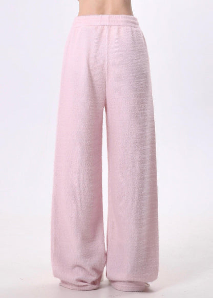 Pink Dog Fluffy Straight Pants Spring