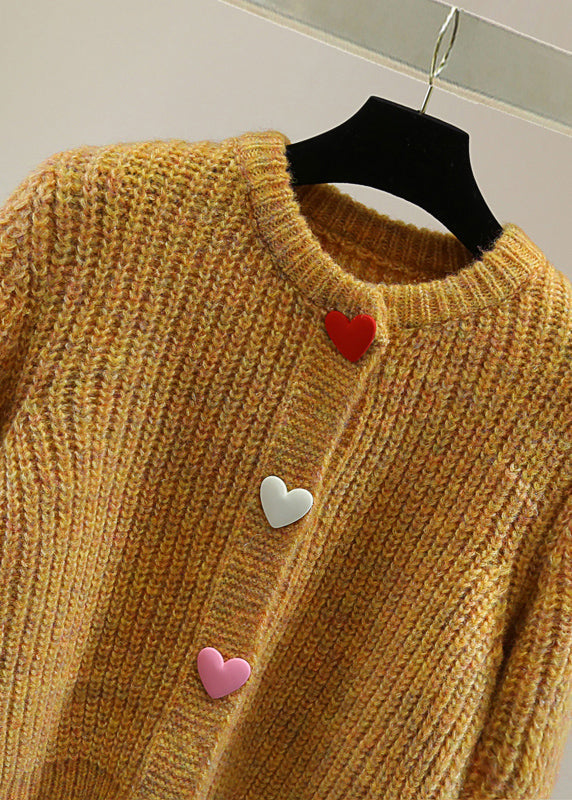 Loose O-neck Cotton Knit Knitted Sweater Winter