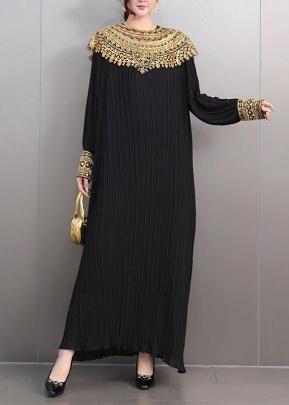 Classy Red O-neck Sequins Sashes Holiday Maxi Dress Lantern Sleeve