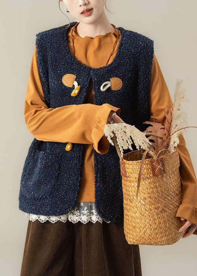Modern Navy Vest and Orange T Shirts Coffee Pants 3 Piece Outfit Winter