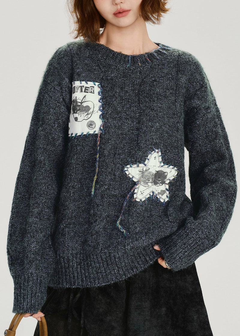 Original Design O-neck Thick Knit Sweaters Winter