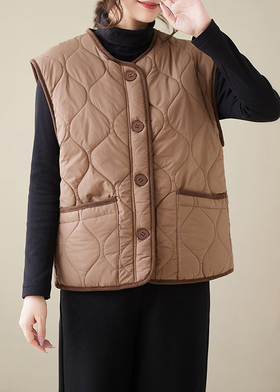 Loose White Button Wear on Both Sides Teddy Faux Fur Waistcoat Sleeveless
