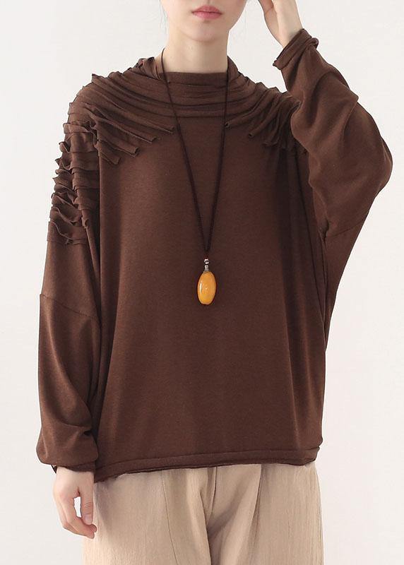 French Chocolate Long Sleeve Fall Sweater Top