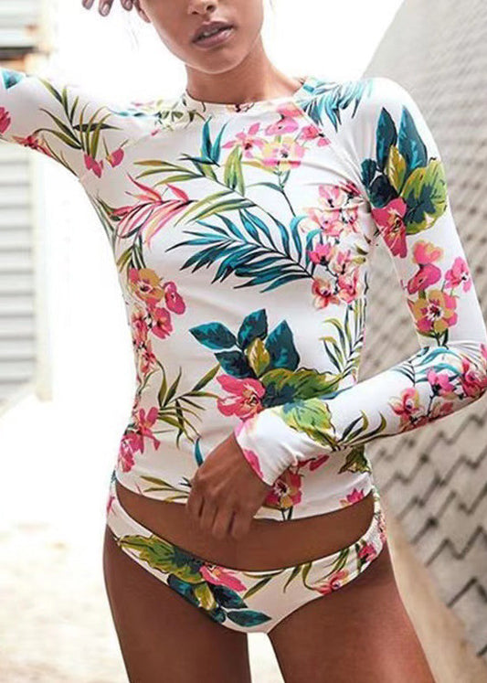 New Printed Long Sleeved Swimwear Sets for