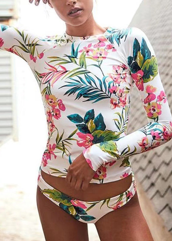 New Printed Long Sleeved Swimwear Sets for
