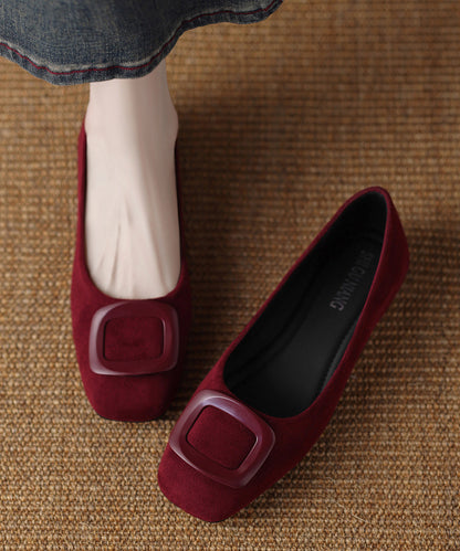 Stylish Flat Shoes for Black Cowhide Leather