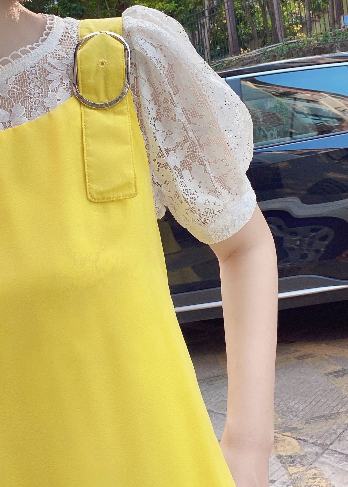 Simple Yellow Pockets Cotton Jumpsuit Pants Sleeveless
