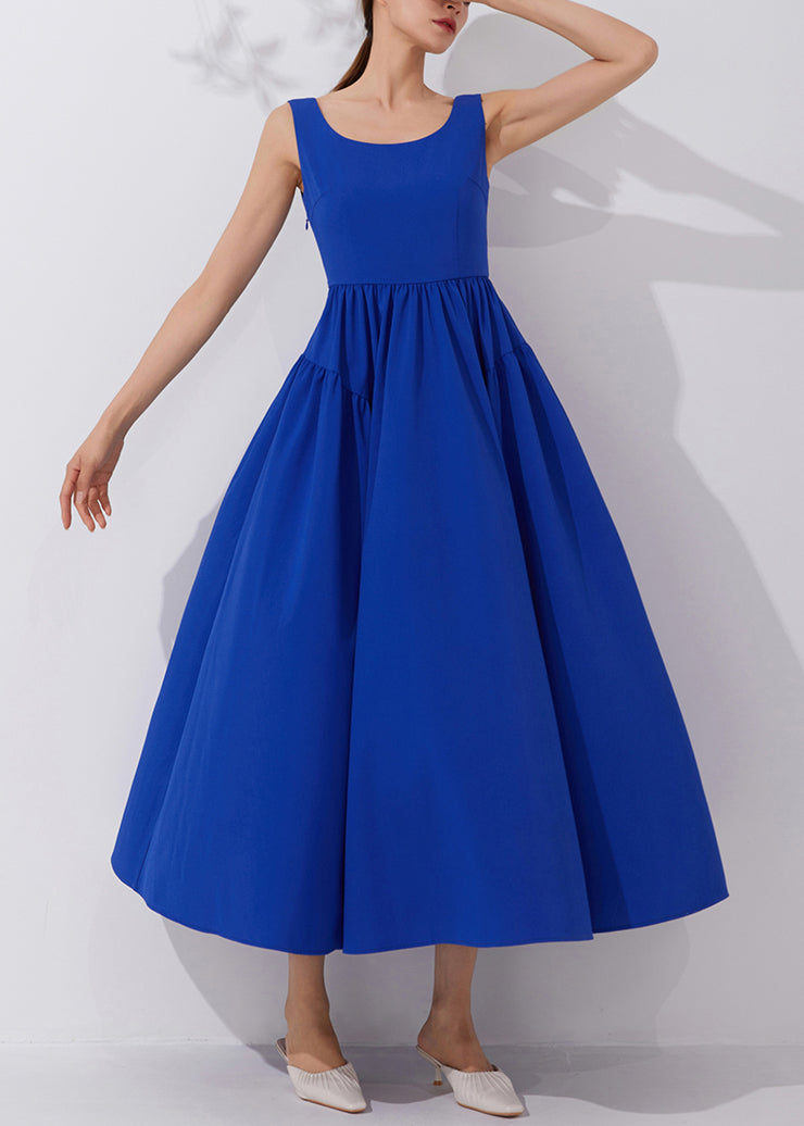 Klein Blue High Waist Dress Sleeveless
