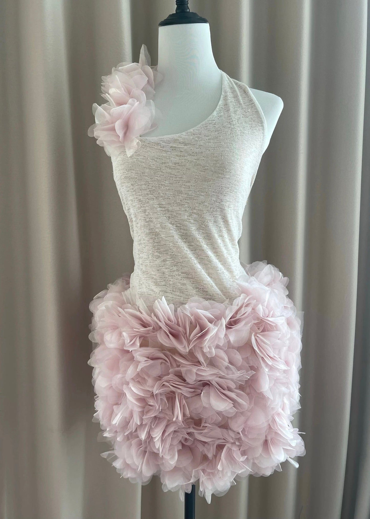 Backless Tulle Patchwork Two Pieces Set Sleeveless