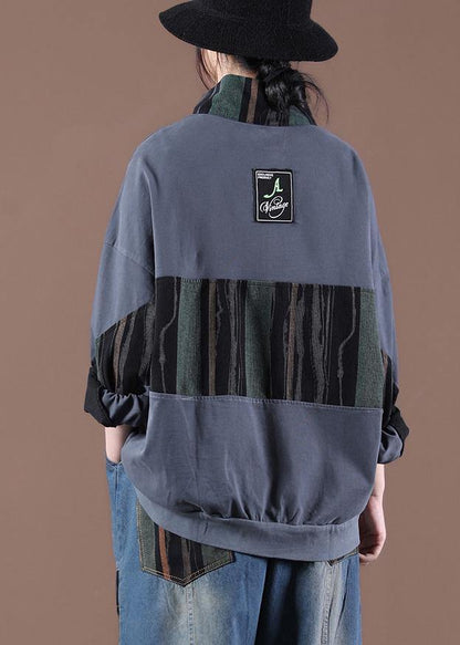 Gray Stand Spring Sewing Tops