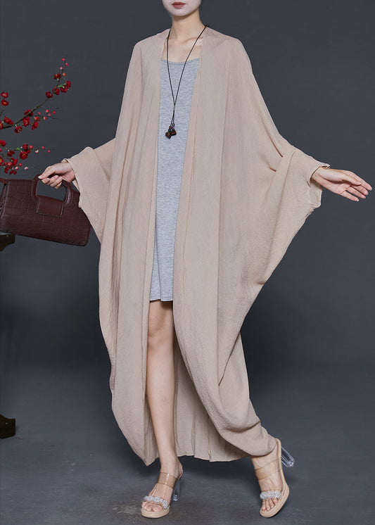 Italian Khaki Oversized Cotton Upf 50+ Cardigans Spring