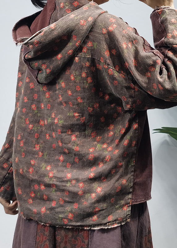 Mulberry Linen Loose Sweatshirt Low High Design Long Sleeve