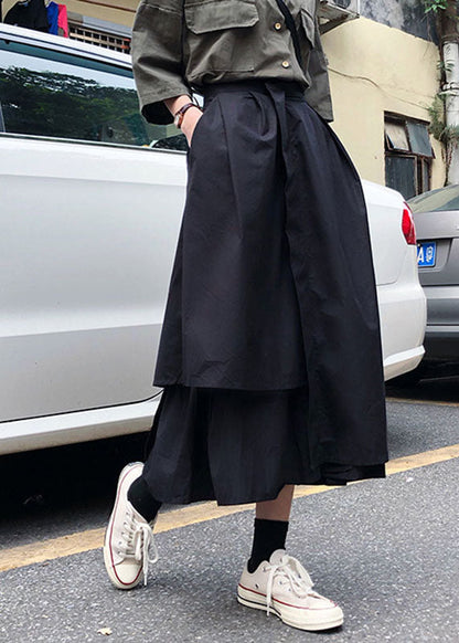 White Asymmetrical High Waist a Lline Skirts Spring