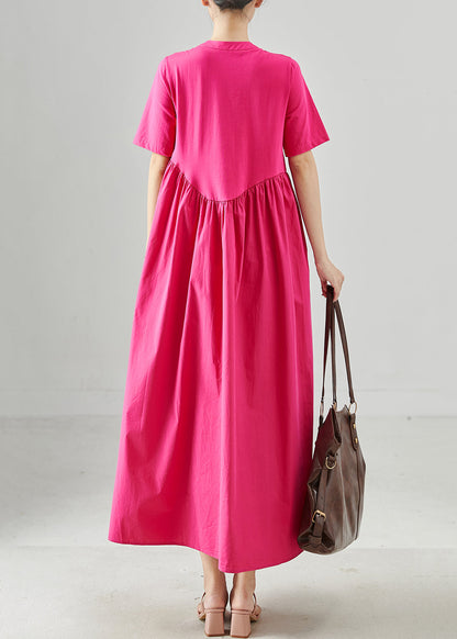 Rose Exra Large Hem Cotton Long Dresses Summer