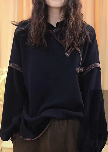 Yellow Stand Collar Cotton Top Fall
