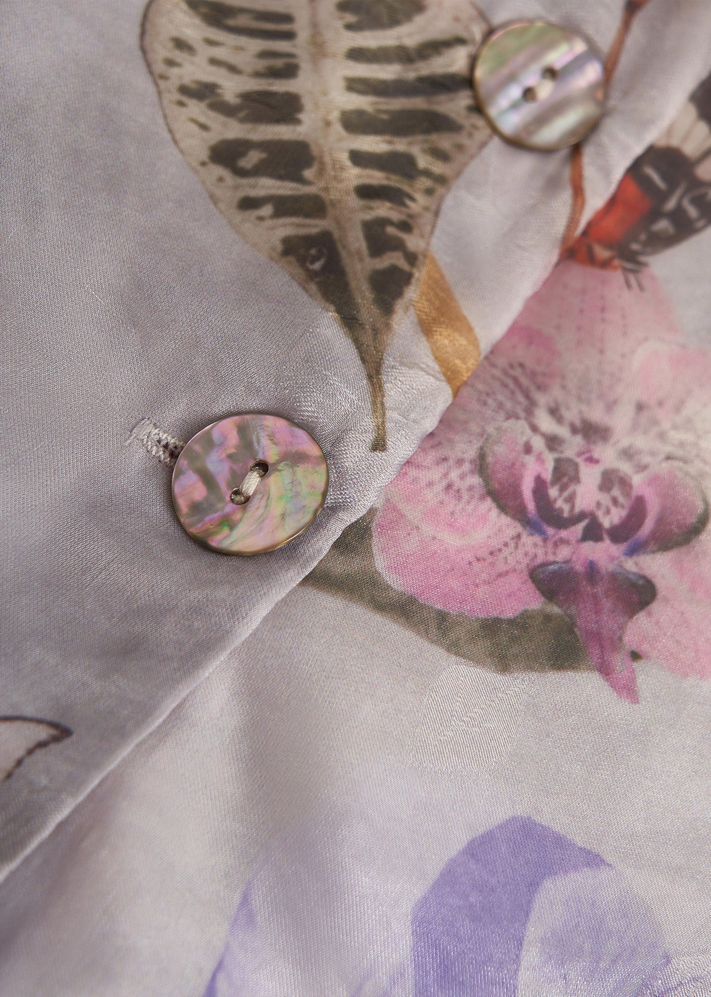 Purple Oversized Print Cotton Shirt Top Fall