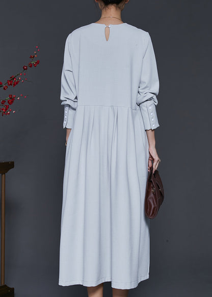 Sky Blue Oversized Exra Large Hem Cotton Dress Spring