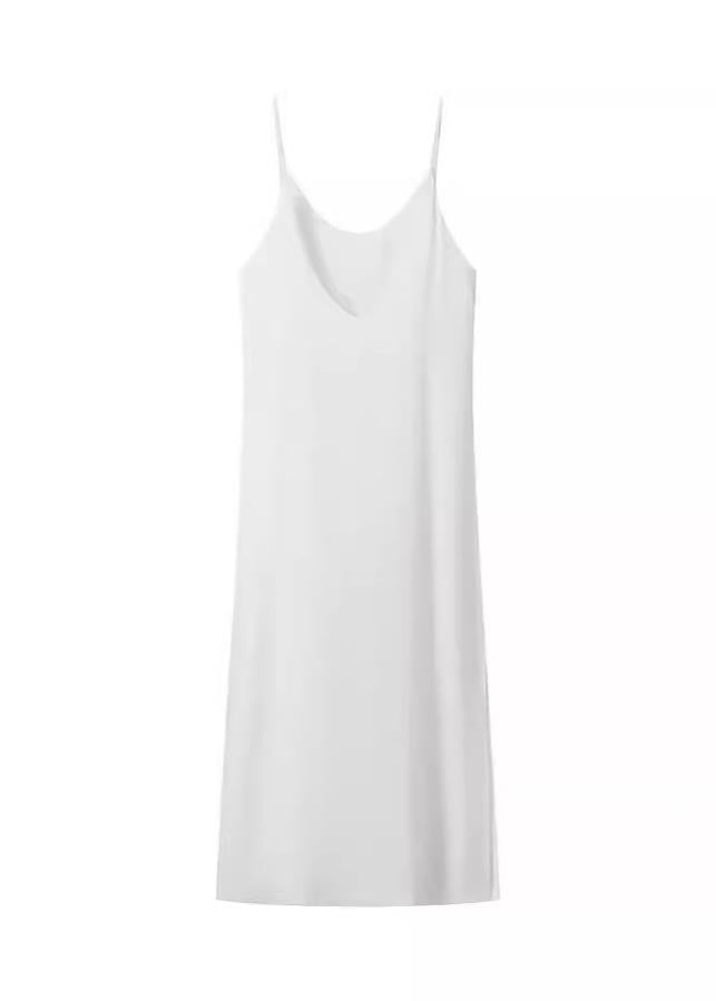 White Backless Side Open Cotton Beach Dresses Summer
