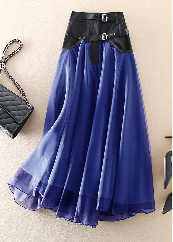 French Grey Patchwork Tulle Skirts Spring