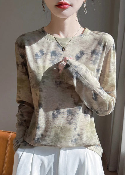 Pink O-neck Print Cotton Upf 50+ Shirt Top Fall