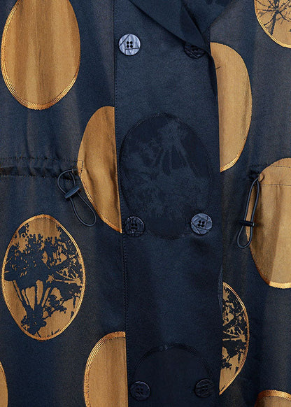 Yellow Hooded Drawstring Coat Spring