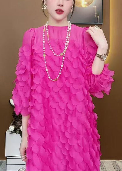 Rose O-neck Original Design Dress Half Sleeve