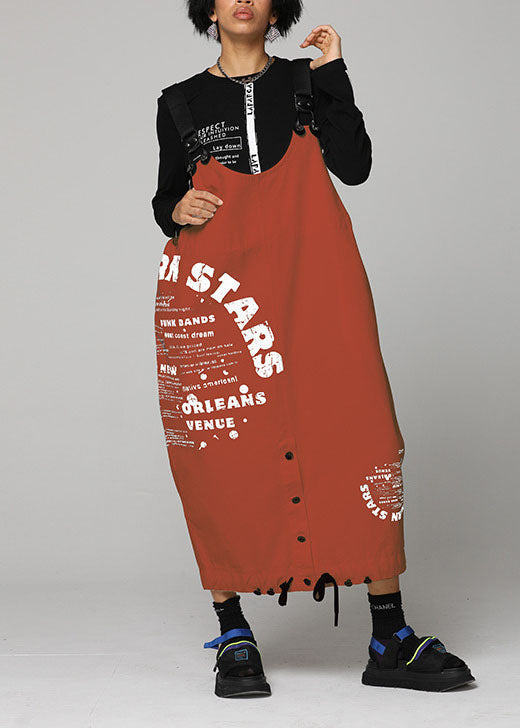 Orange Patchwork Denim Dress Cold Shoulder Spring
