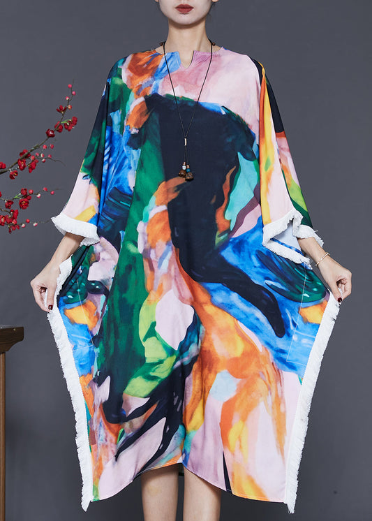 Oversized Tie Dye Cotton Dress Summer