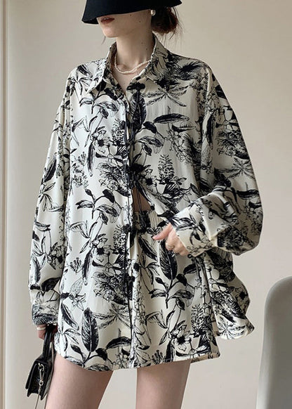 Cozy White Tasseled Print Patchwork Cotton Two Pieces Set Summer