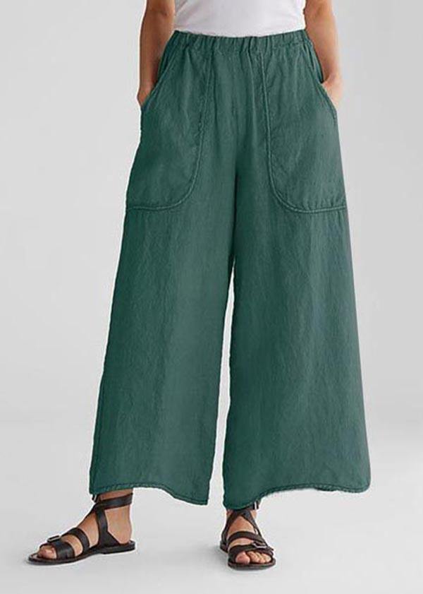 Cotton Linen Loose Wide Leg Pants