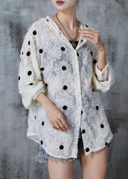 Apricot Tasseled Embroidered Spandex Hooded Jackets Fall