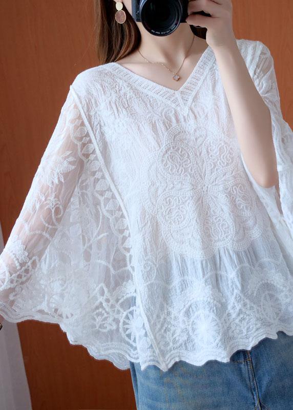 Pink Asymmetrical Design Summer Lace Top