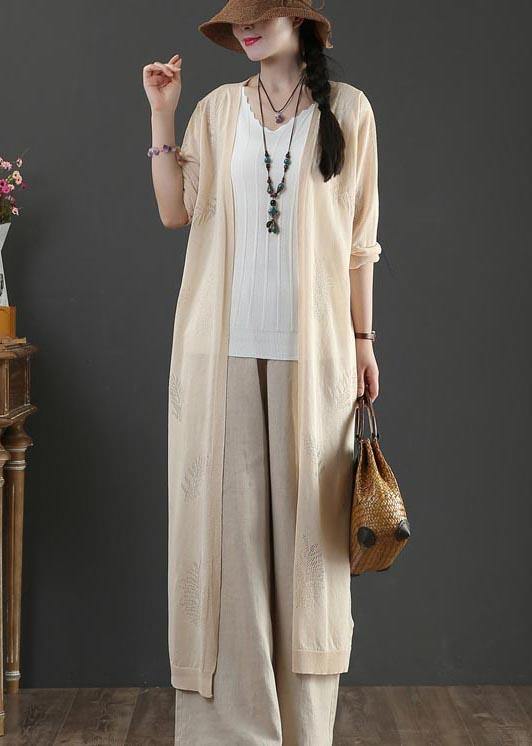Diy Jacquard Summer Long Loose Coat
