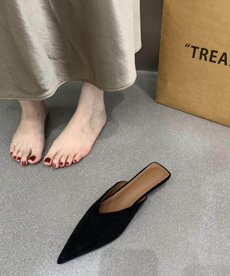 Yellow Pointed Toe Flip Flops
