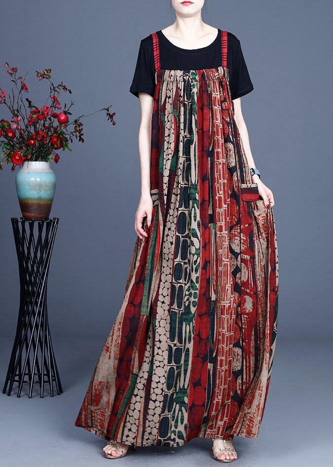 Summer Pleated and Irregular Suspender Skirt + T-shirt