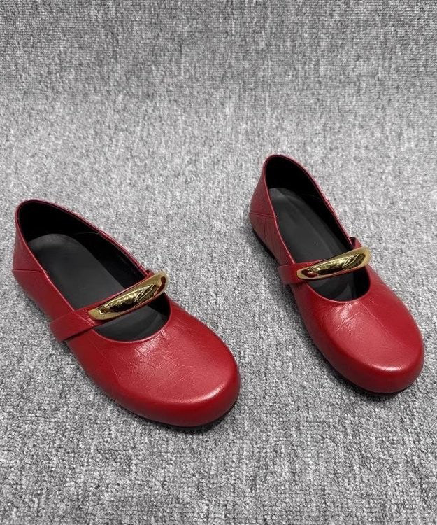 Splicing Comfy Flat Shoes Black Faux Leather