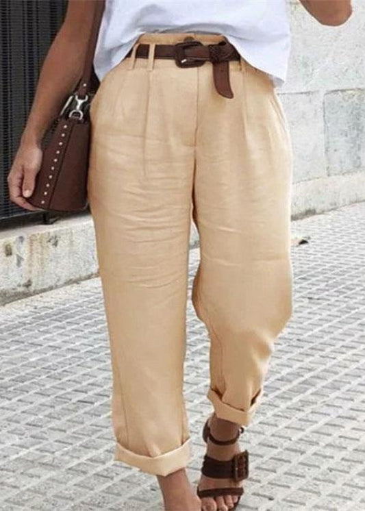 Simple Color Pocket Pants