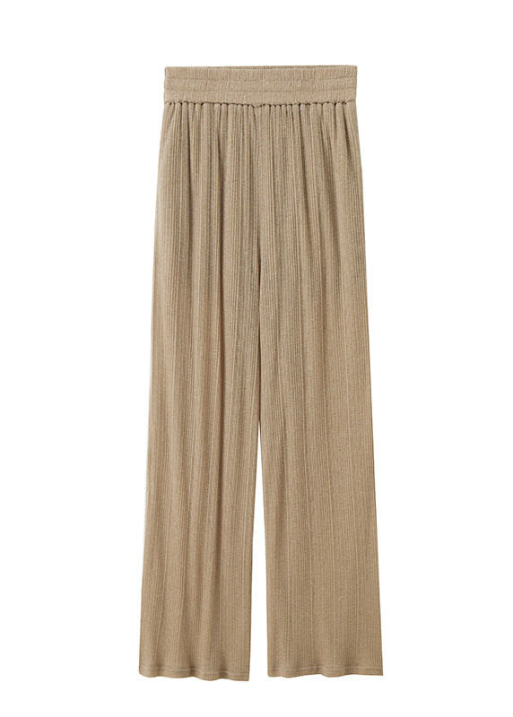 Coffee Tie Waist Side Knit Two Pieces Set Summer