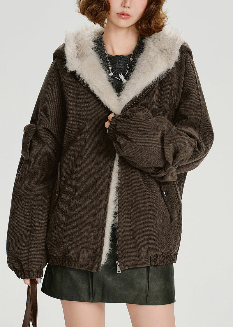 Zip Up Thick Warm Fleece Hoodie Coat Winter