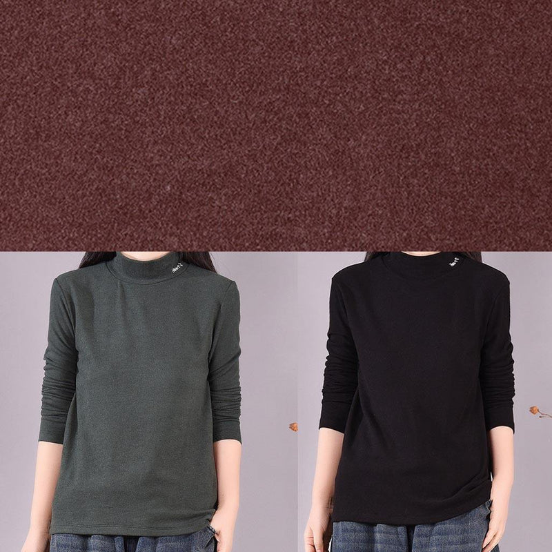 High Neck Spring Blouse Tutorials Blackish Green Blouses