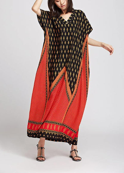 Luxy Print Maxi Dress Summer Caftan