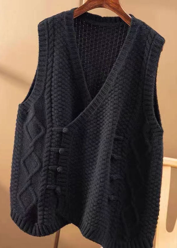 Organic Apricot Asymmetrical Button Knit Tanks Sleeveless