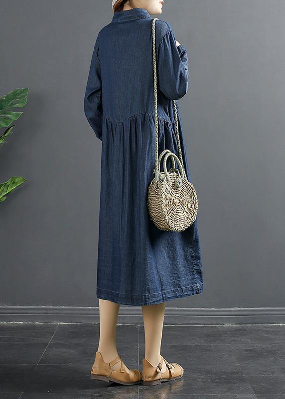 Black Tunics for Lapel Patchwork Dresses