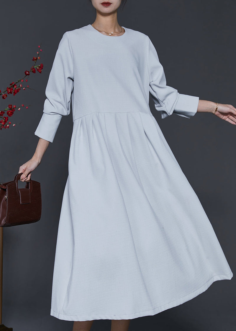 Sky Blue Oversized Exra Large Hem Cotton Dress Spring