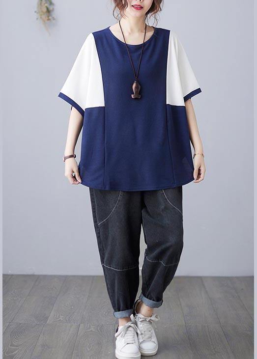 Pink O-neck Half Sleeve Summer Blouse Top